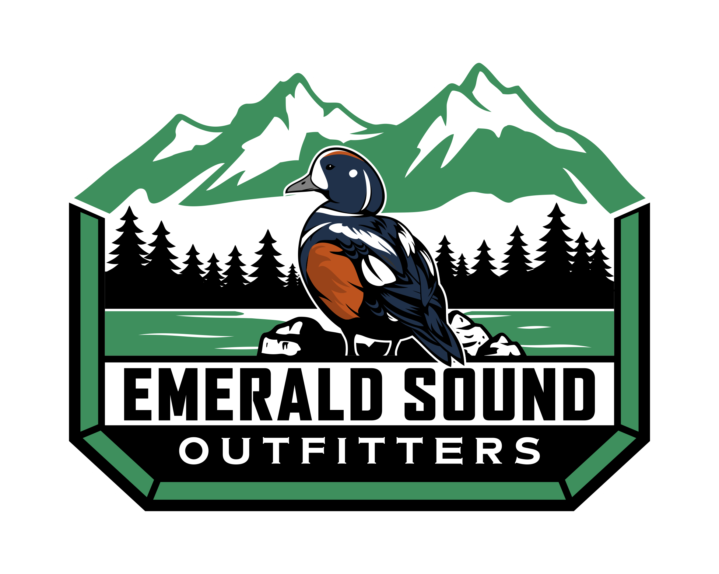 Emerald Sound Outfitters Logo - Sea Duck Hunting in the Pacific Northwest
